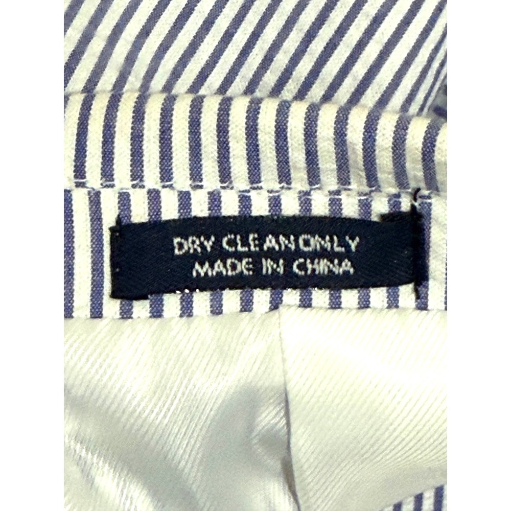 Saddlebred Mens 38R Blue White Striped Seersucker Blazer Sport Coat B4620J NWT - Picture 4 of 5